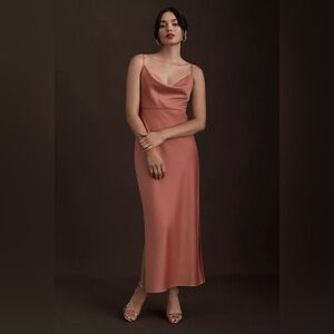 Anthropologie BHLDN Sachin & Babi Cali Satin Cowl-Neck Midi Slip Dress